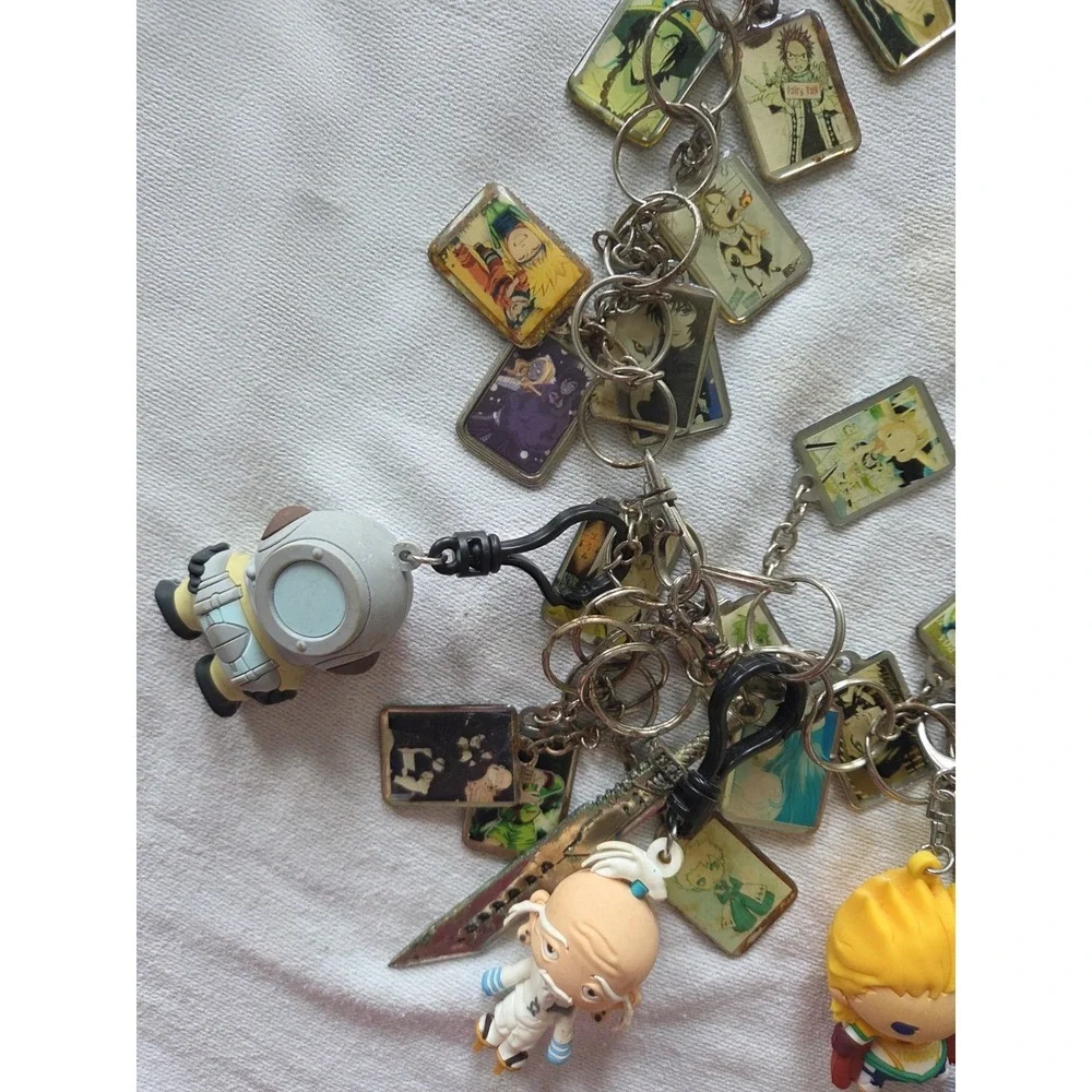 Assorted Anime Bulk Lot (Keychains & Trading Figures) Belt